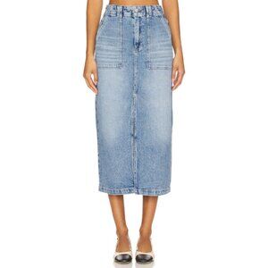 Pistola Sammie Carpenter Skirt High‎ Rise Cotton Stretch Wiltern Blue Size 28